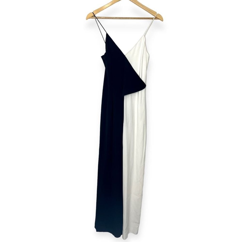 Cushnie Et Ochs Colorblock Jumpsuit Wide Leg Sleeveless White/Black Size 4 - Picture 4 of 14